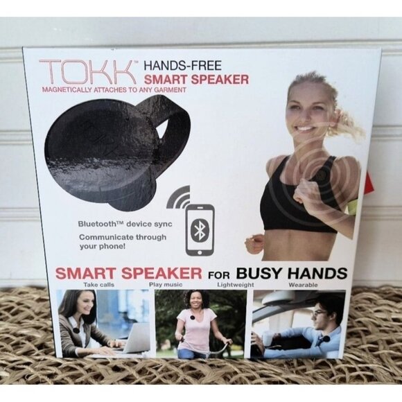 TOKK Hands-Free Bluetooth Speaker, Magnetic Take Calls Play Music Voice Calling - Picture 1 of 10